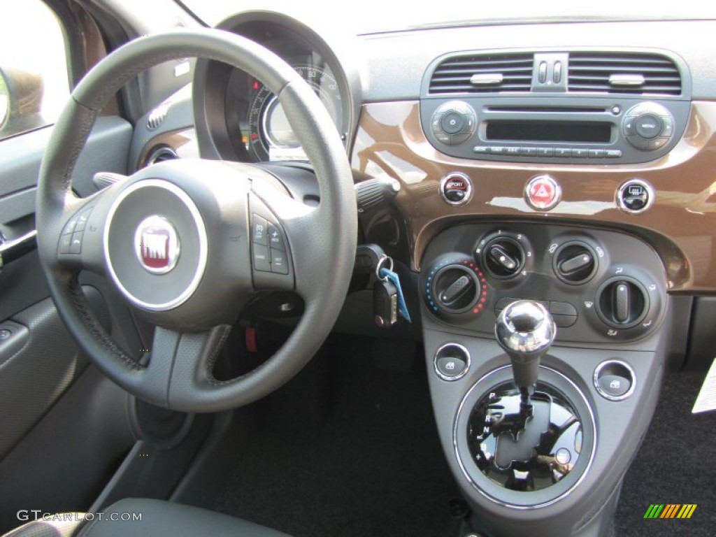 2012 Fiat 500 Sport Sport Tessuto Nero/Nero (Black/Black) Dashboard Photo #56324213