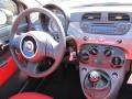 Tessuto Rosso/Nero (Red/Black) 2012 Fiat 500 c cabrio Pop Dashboard