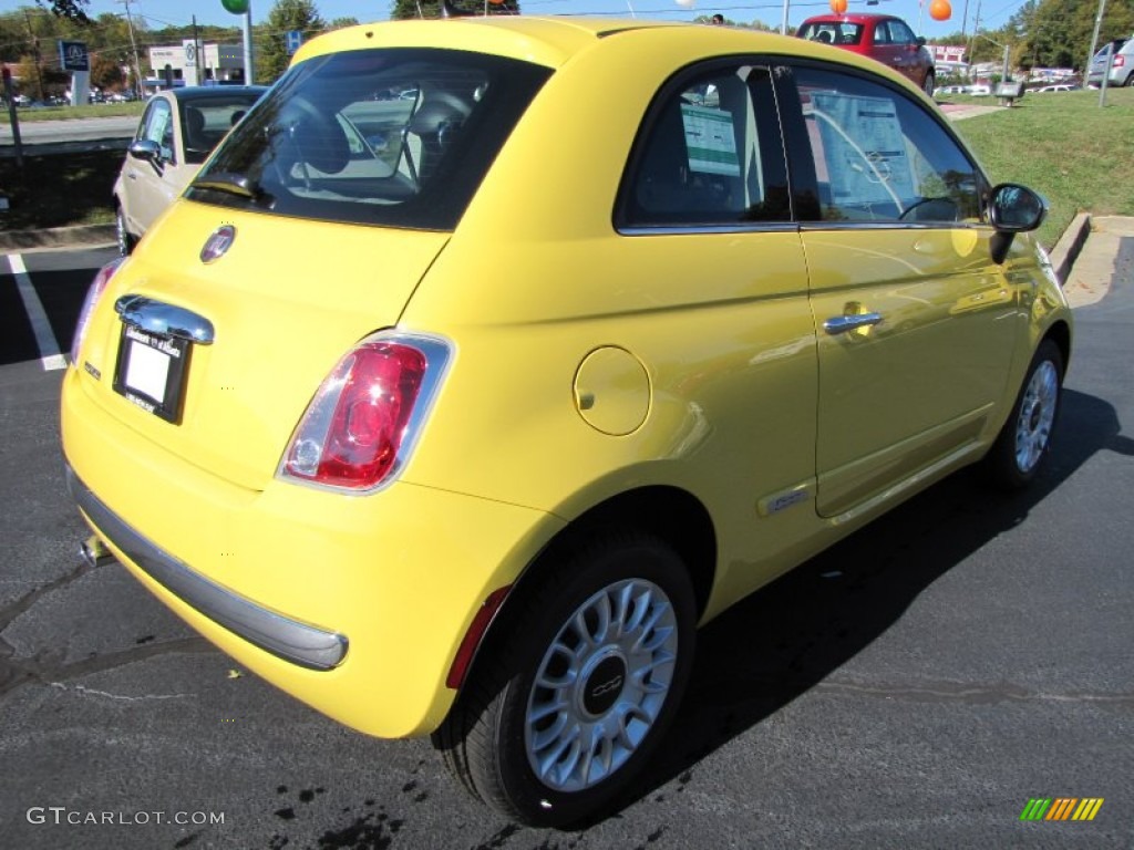 2012 500 Lounge - Giallo (Yellow) / Tessuto Avorio/Nero (Ivory/Black) photo #3