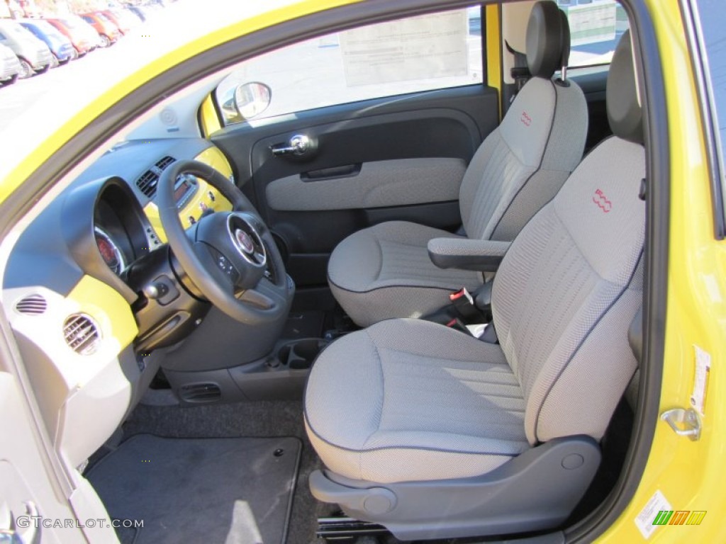 2012 500 Lounge - Giallo (Yellow) / Tessuto Avorio/Nero (Ivory/Black) photo #5