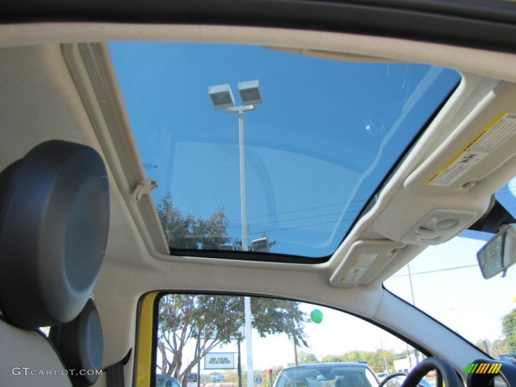 2012 500 Lounge - Giallo (Yellow) / Tessuto Avorio/Nero (Ivory/Black) photo #10