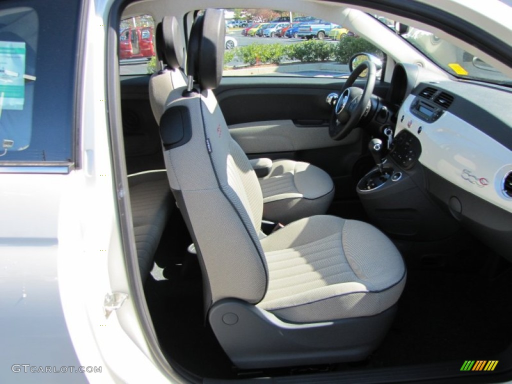Tessuto Avorio-Nero/Nero (Ivory-Black/Black) Interior 2012 Fiat 500 c cabrio Lounge Photo #56324786