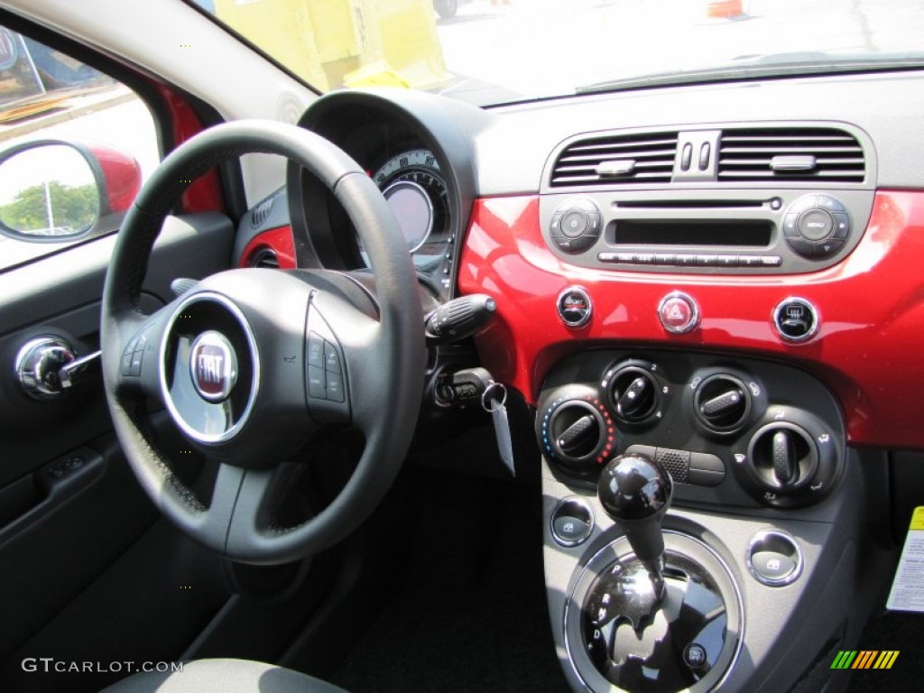 2012 Fiat 500 Pop Tessuto Grigio/Nero (Grey/Black) Dashboard Photo #56325161