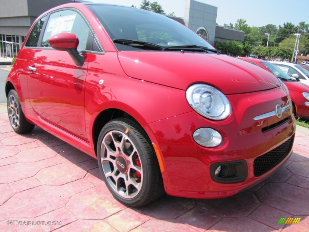 Rosso (Red) 2012 Fiat 500 Sport Exterior Photo #56326631