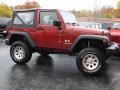 2009 Red Rock Crystal Pearl Coat Jeep Wrangler X 4x4  photo #2