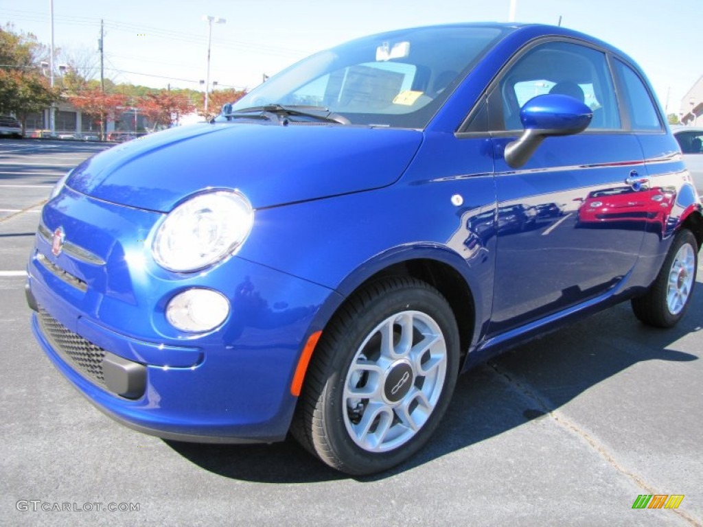 Azzurro (Blue) 2012 Fiat 500 Pop Exterior Photo #56326970