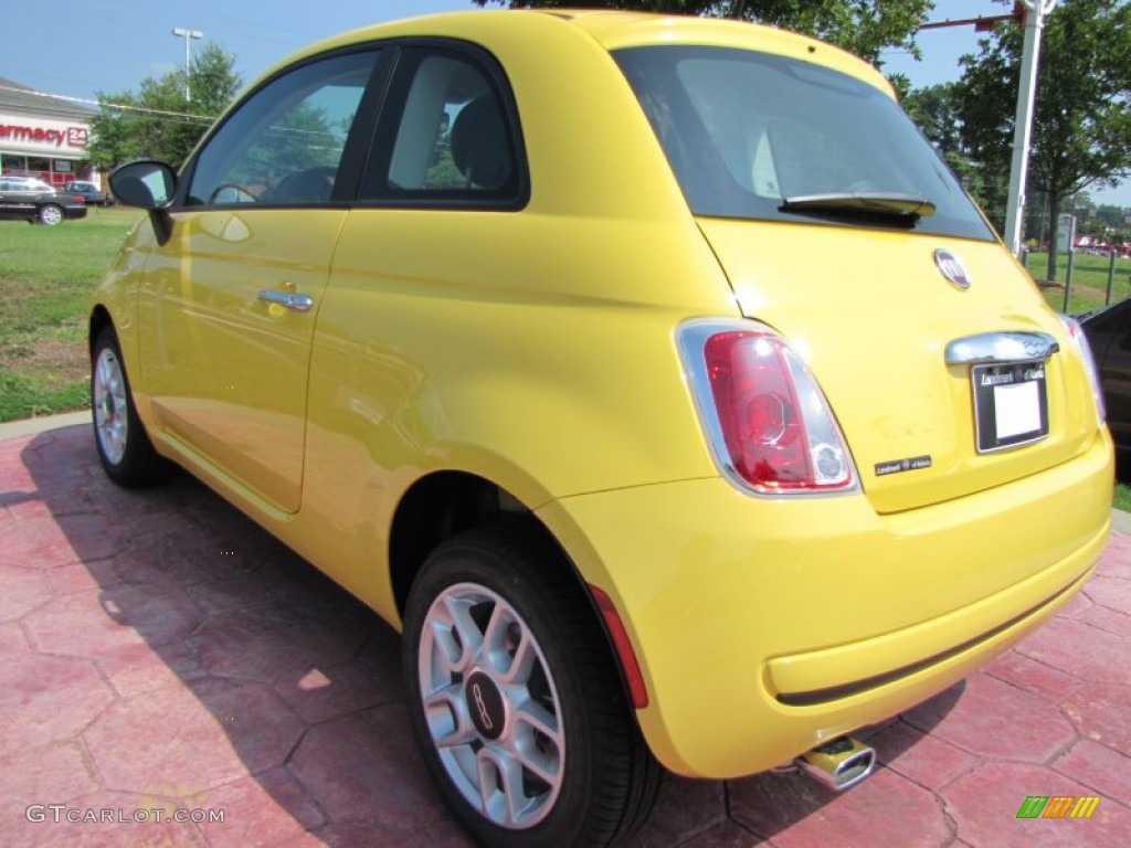 2012 500 Pop - Giallo (Yellow) / Tessuto Grigio/Nero (Grey/Black) photo #2