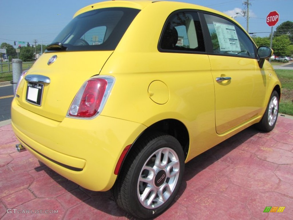 2012 500 Pop - Giallo (Yellow) / Tessuto Grigio/Nero (Grey/Black) photo #3