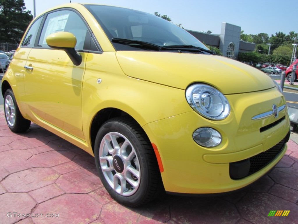 Giallo (Yellow) 2012 Fiat 500 Pop Exterior Photo #56327333