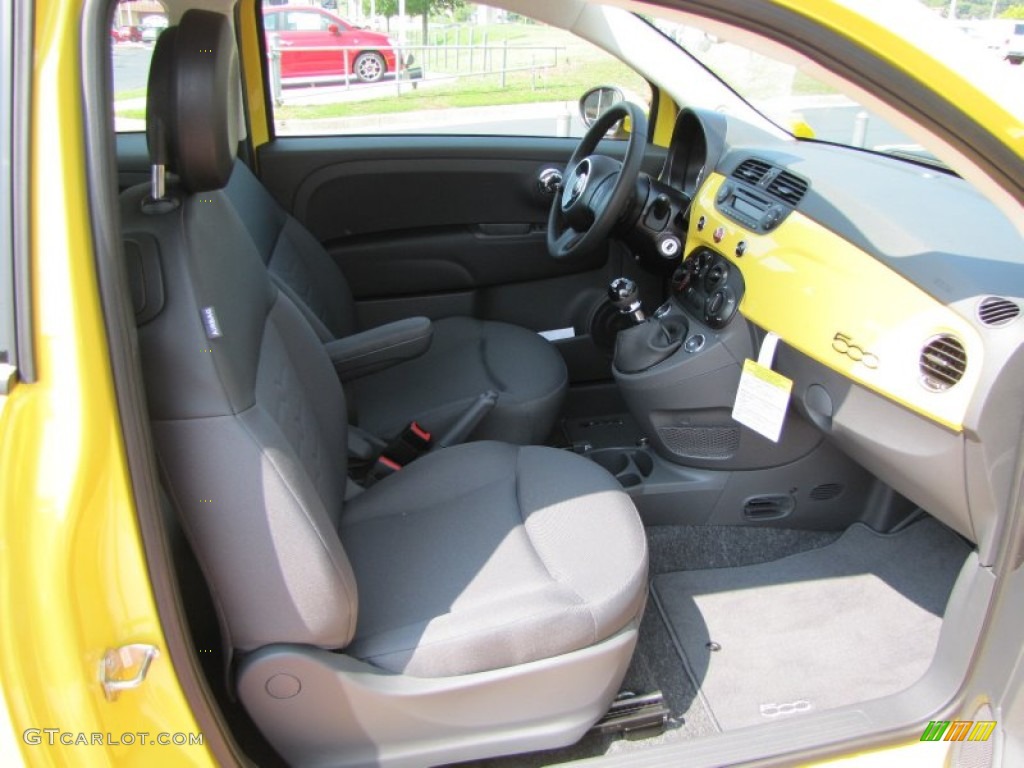 2012 500 Pop - Giallo (Yellow) / Tessuto Grigio/Nero (Grey/Black) photo #9