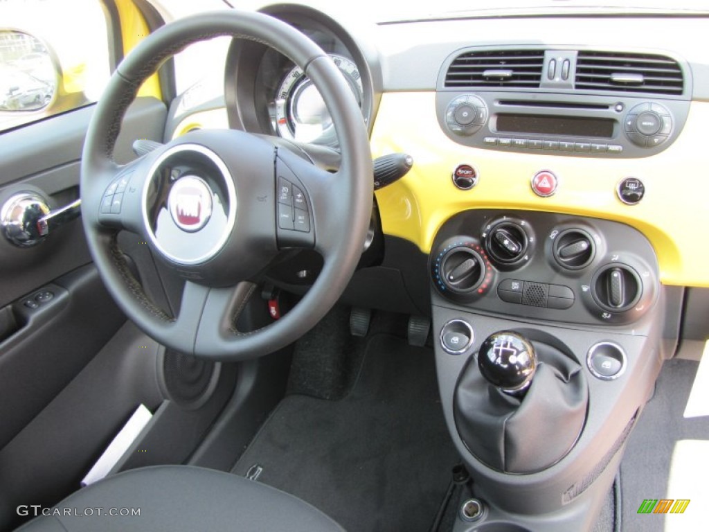 2012 500 Pop - Giallo (Yellow) / Tessuto Grigio/Nero (Grey/Black) photo #10