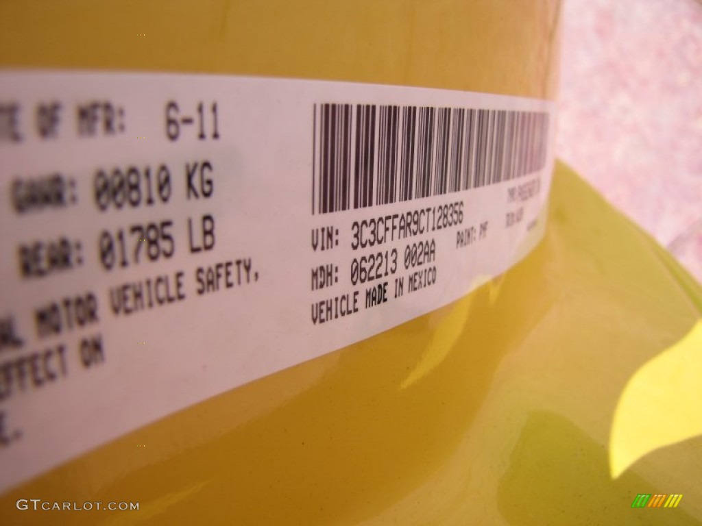 2012 500 Pop - Giallo (Yellow) / Tessuto Grigio/Nero (Grey/Black) photo #13