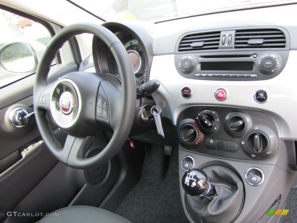 2012 Fiat 500 Pop Tessuto Grigio/Nero (Grey/Black) Dashboard Photo #56327507