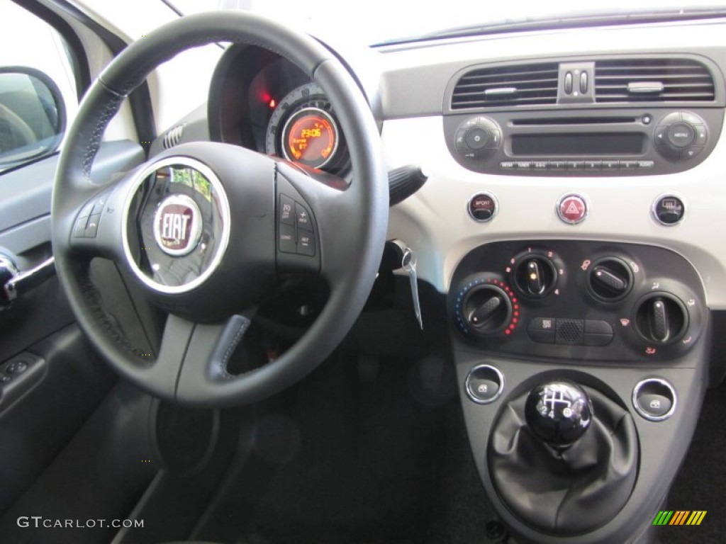 2012 Fiat 500 Pop Tessuto Grigio/Nero (Grey/Black) Dashboard Photo #56327705