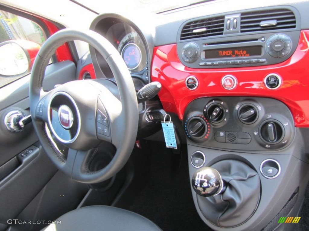 2012 Fiat 500 Pop Tessuto Grigio/Nero (Grey/Black) Dashboard Photo #56327897