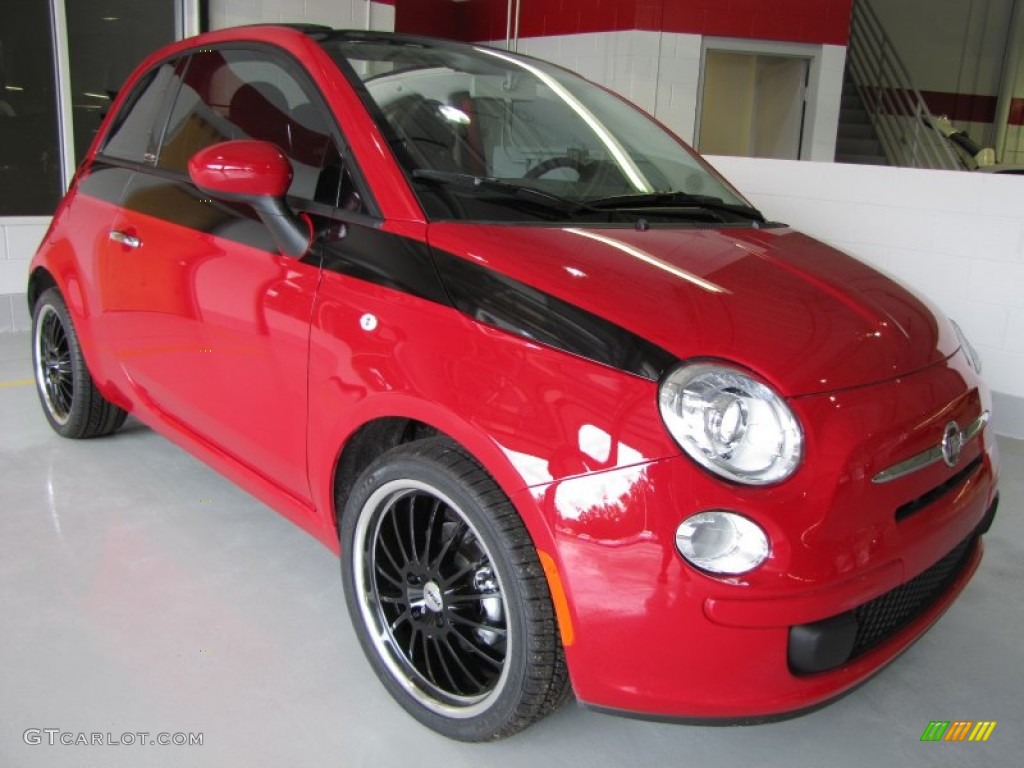 Rosso (Red) 2012 Fiat 500 c cabrio Pop Exterior Photo #56328038