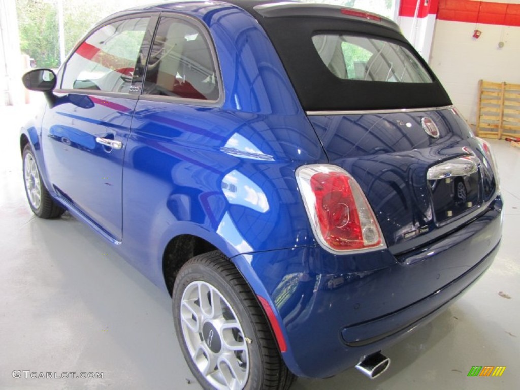 Azzurro (Blue) 2012 Fiat 500 c cabrio Pop Exterior Photo #56328077