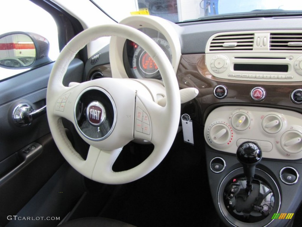 2012 Fiat 500 Pop Tessuto Marrone/Avorio (Brown/Ivory) Dashboard Photo #56328365