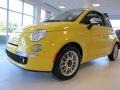 Giallo (Yellow) 2012 Fiat 500 c cabrio Lounge