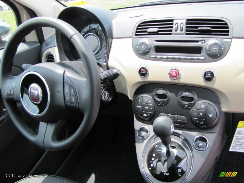 2012 Fiat 500 Lounge Tessuto Grigio/Nero (Grey/Black) Dashboard Photo #56329067