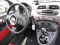 Pelle Rosso/Nera (Red/Black) 2012 Fiat 500 Lounge Dashboard