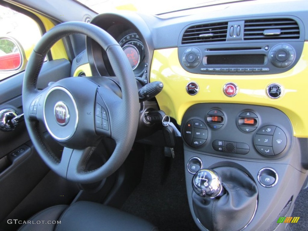 2012 Fiat 500 Sport Sport Tessuto Nero/Nero (Black/Black) Dashboard Photo #56330073
