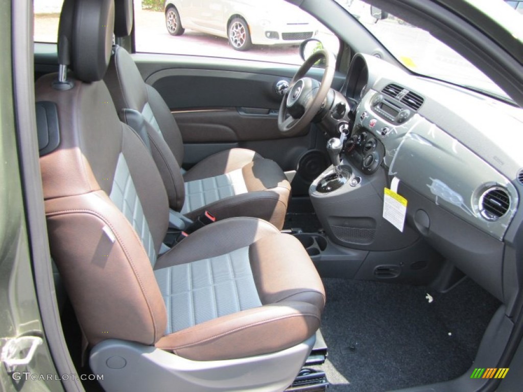 Sport Tessuto Marrone/Nero (Brown/Black) Interior 2012 Fiat 500 Sport Photo #56330268