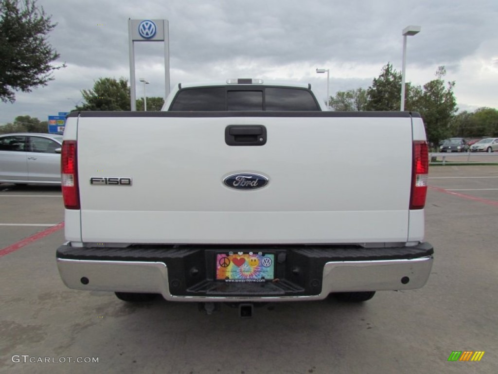 2007 F150 Lariat SuperCrew - Oxford White / Black photo #4
