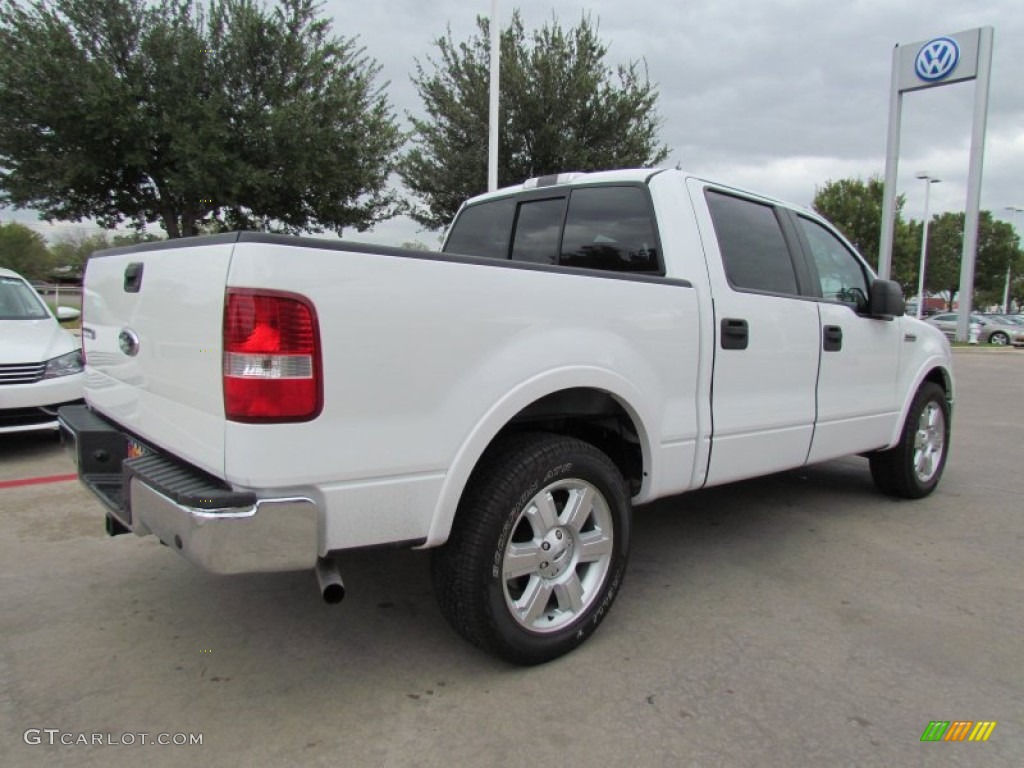 2007 F150 Lariat SuperCrew - Oxford White / Black photo #5