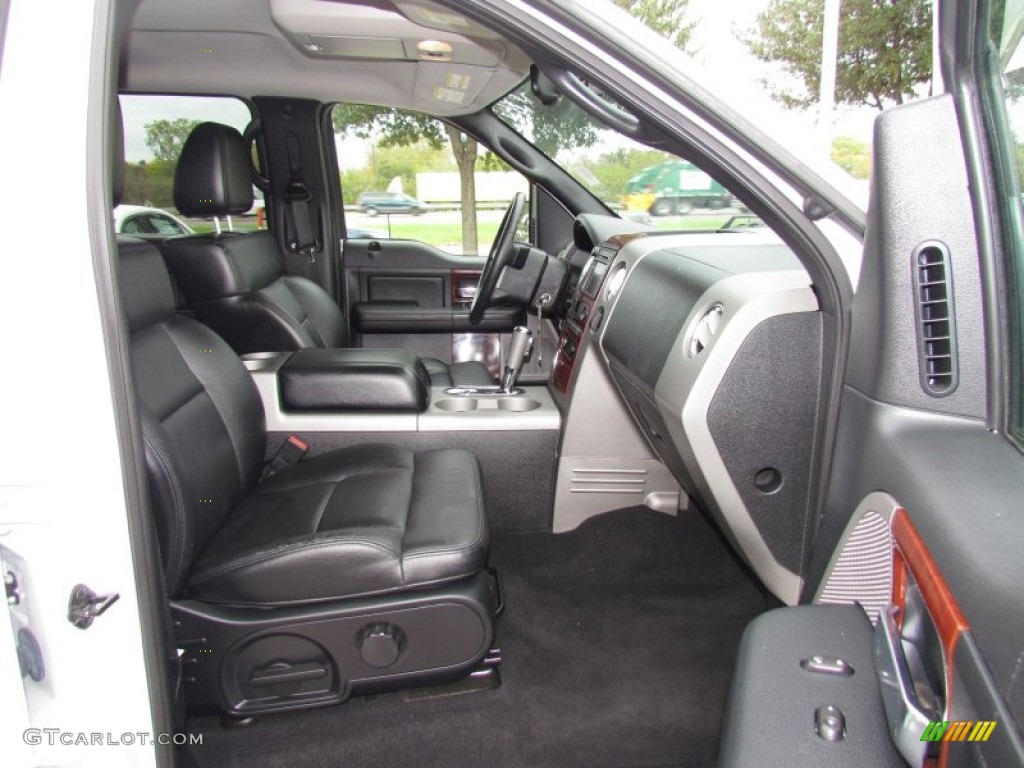 Black Interior 2007 Ford F150 Lariat SuperCrew Photo #56330745