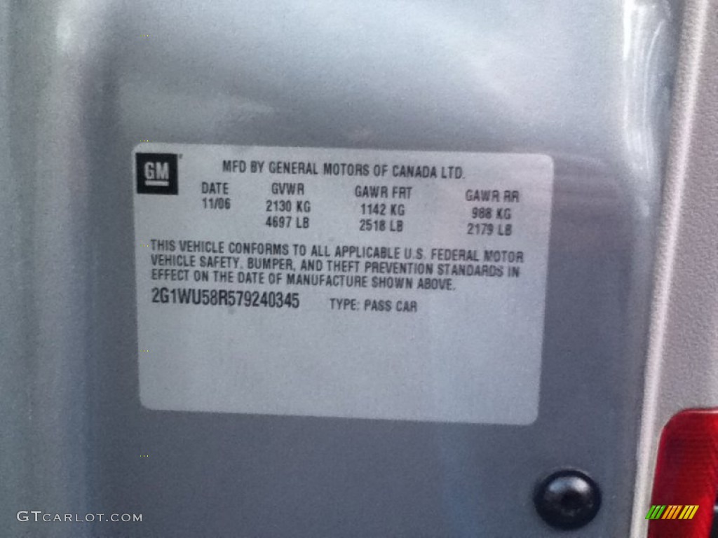 2007 Impala LTZ - Dark Silver Metallic / Gray photo #16