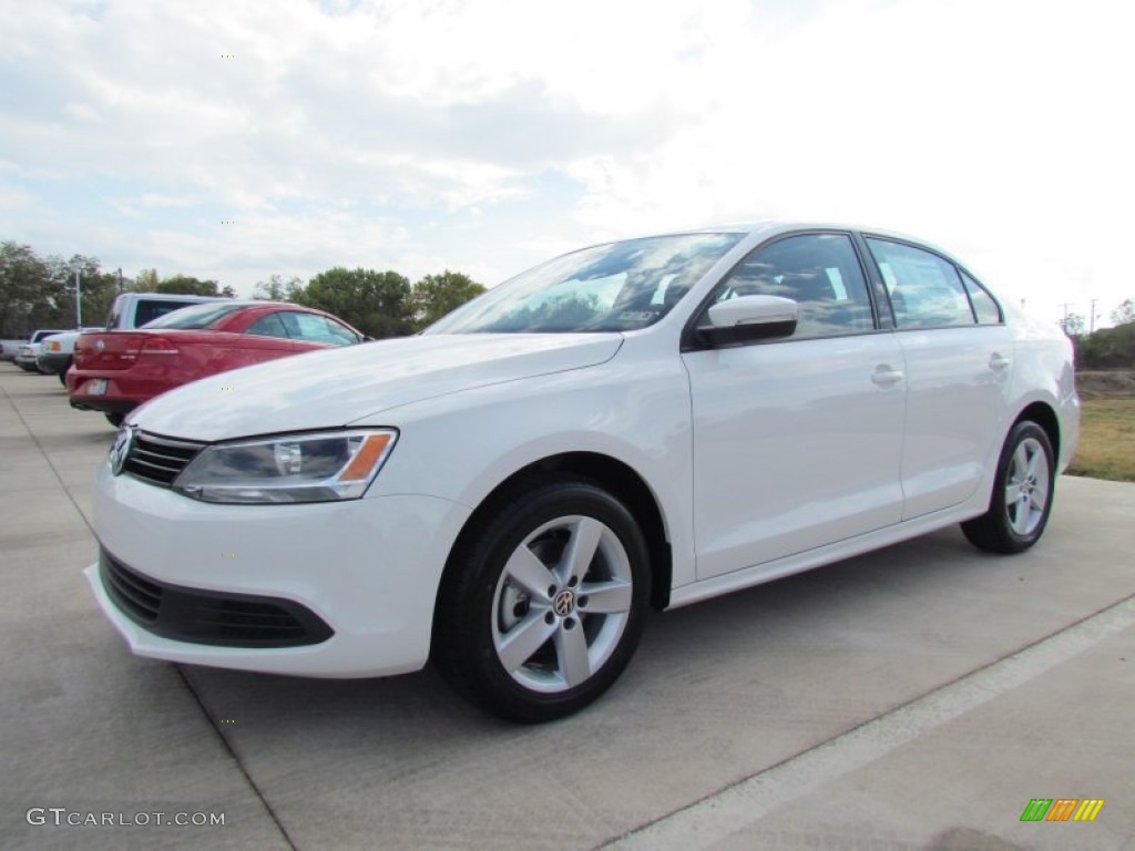 2012 Jetta TDI Sedan - Candy White / Titan Black photo #1