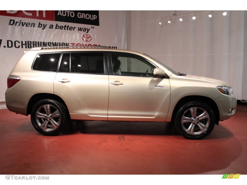 2009 Highlander Sport 4WD - Sandy Beach Metallic / Sand Beige photo #4