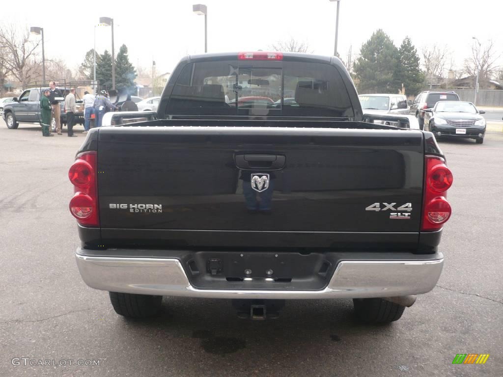 2007 Ram 1500 Big Horn Edition Quad Cab 4x4 - Brilliant Black Crystal Pearl / Medium Slate Gray photo #4