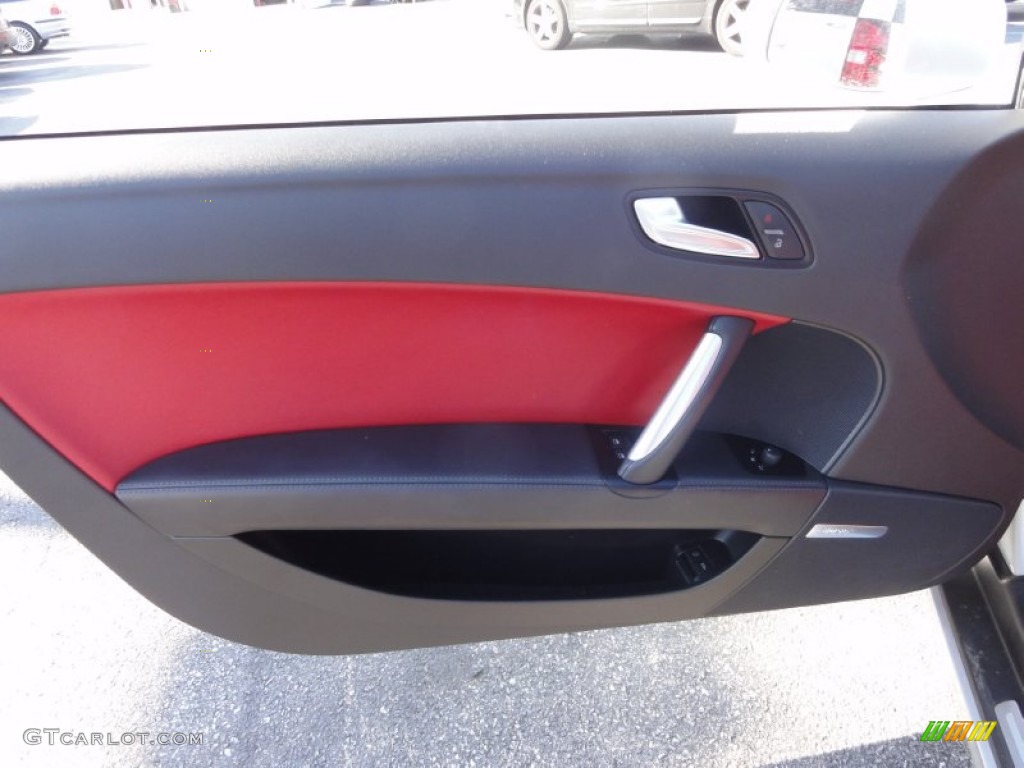2008 Audi TT 2.0T Coupe Magma Red Door Panel Photo #56335180