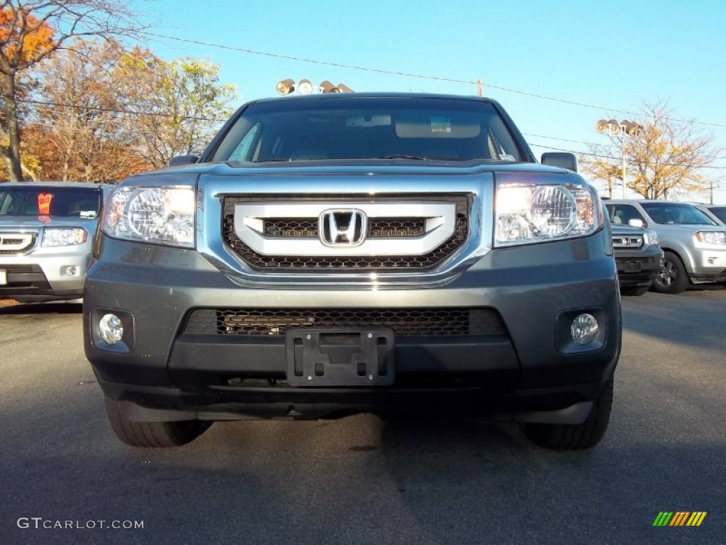 2009 Pilot EX-L 4WD - Nimbus Gray Metallic / Beige photo #3