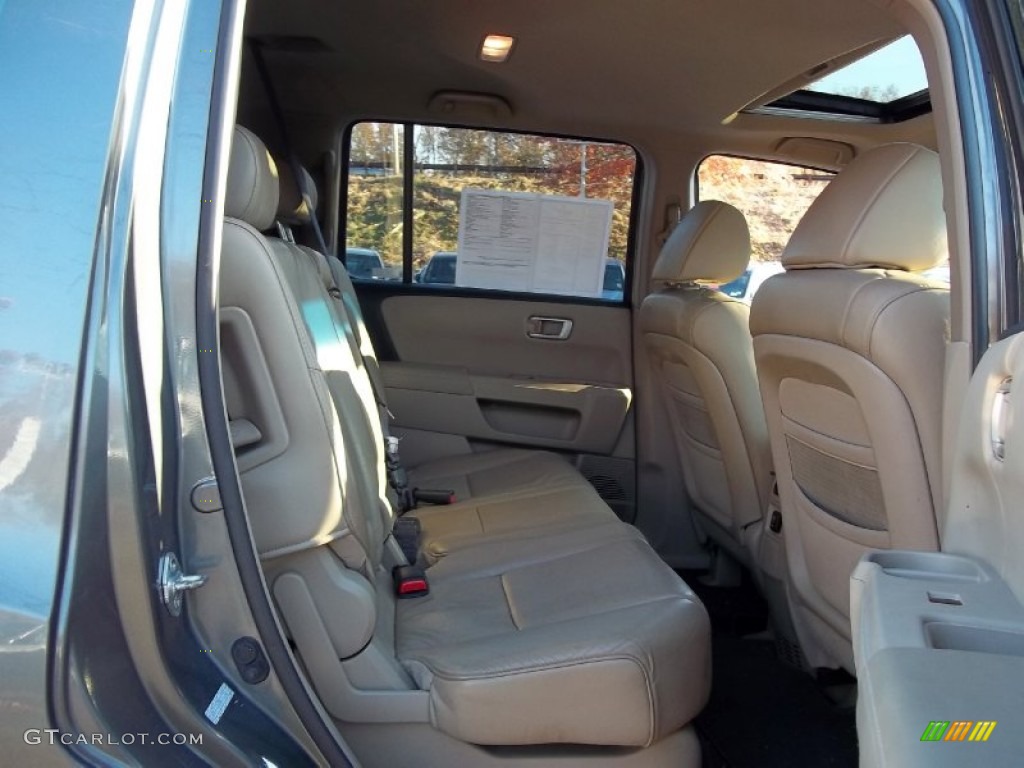 2009 Pilot EX-L 4WD - Nimbus Gray Metallic / Beige photo #11