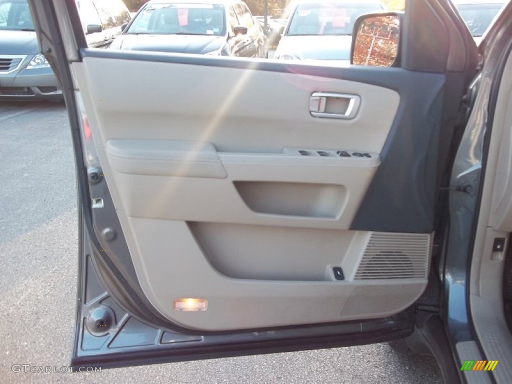2009 Pilot EX-L 4WD - Nimbus Gray Metallic / Beige photo #15