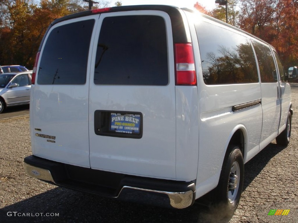 2011 Express LT 3500 Extended Passenger Van - Summit White / Medium Pewter photo #4