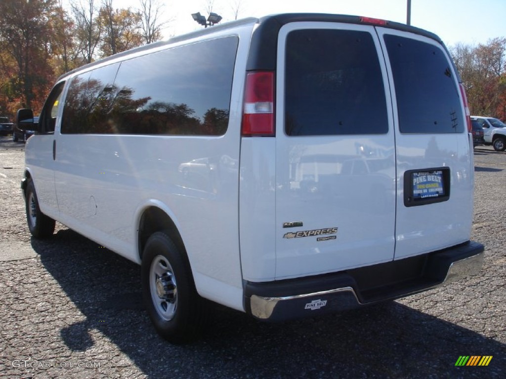2011 Express LT 3500 Extended Passenger Van - Summit White / Medium Pewter photo #6