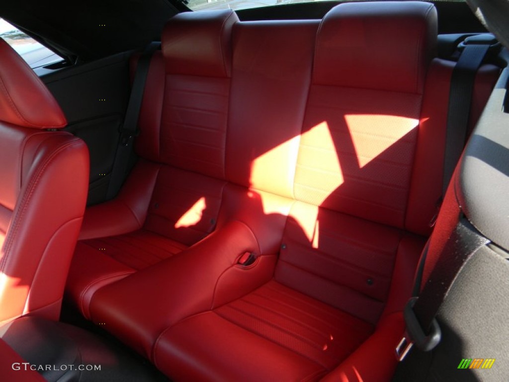2006 Mustang V6 Premium Convertible - Black / Red/Dark Charcoal photo #14