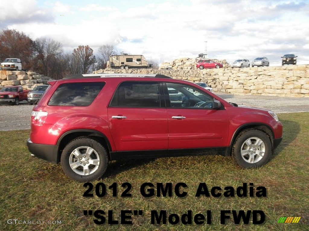 2012 Acadia SLE - Crystal Red Tintcoat / Ebony photo #1