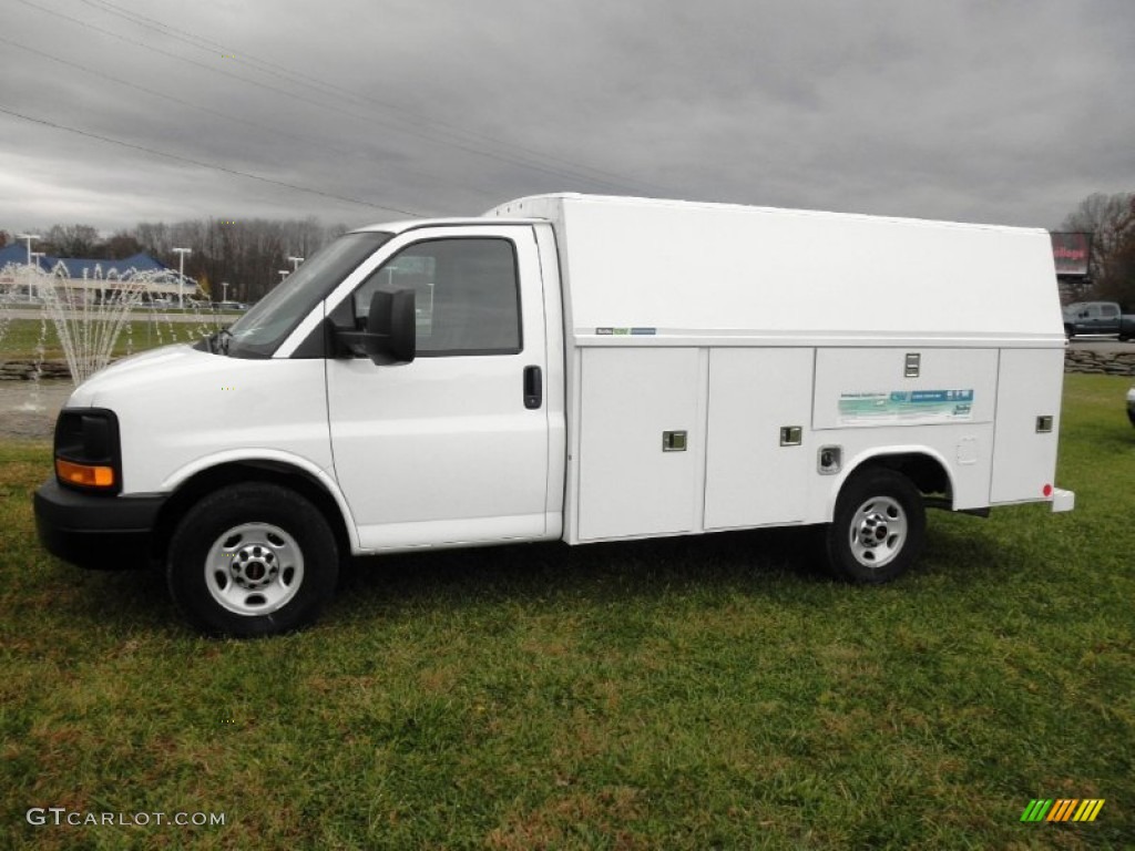 Summit White 2011 GMC Savana Cutaway 3500 Commercial Utility Truck Exterior Photo #56339992
