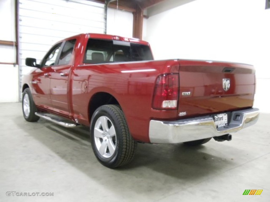 2009 Ram 1500 SLT Quad Cab - Inferno Red Crystal Pearl / Dark Slate/Medium Graystone photo #3