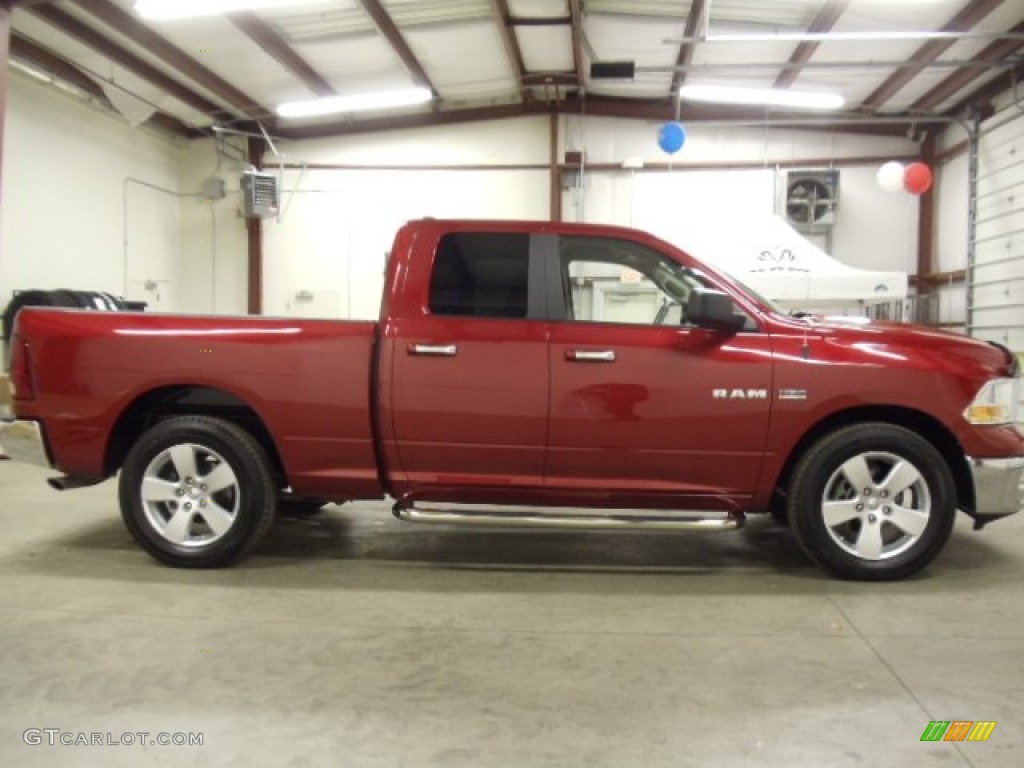 2009 Ram 1500 SLT Quad Cab - Inferno Red Crystal Pearl / Dark Slate/Medium Graystone photo #6