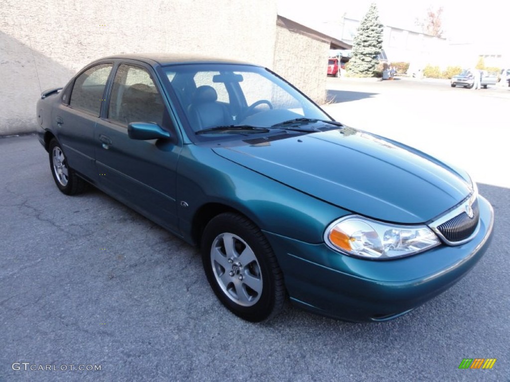 1998 Mystique LS - Dark Satin Green Metallic / Midnight Blue photo #4