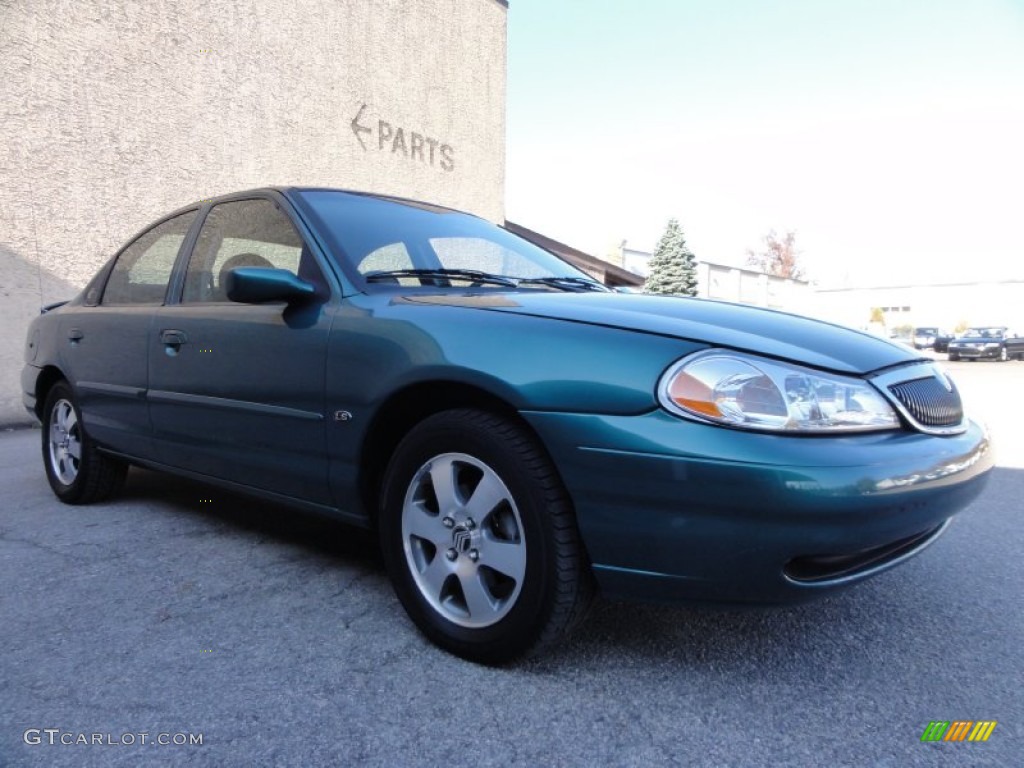 1998 Mystique LS - Dark Satin Green Metallic / Midnight Blue photo #5