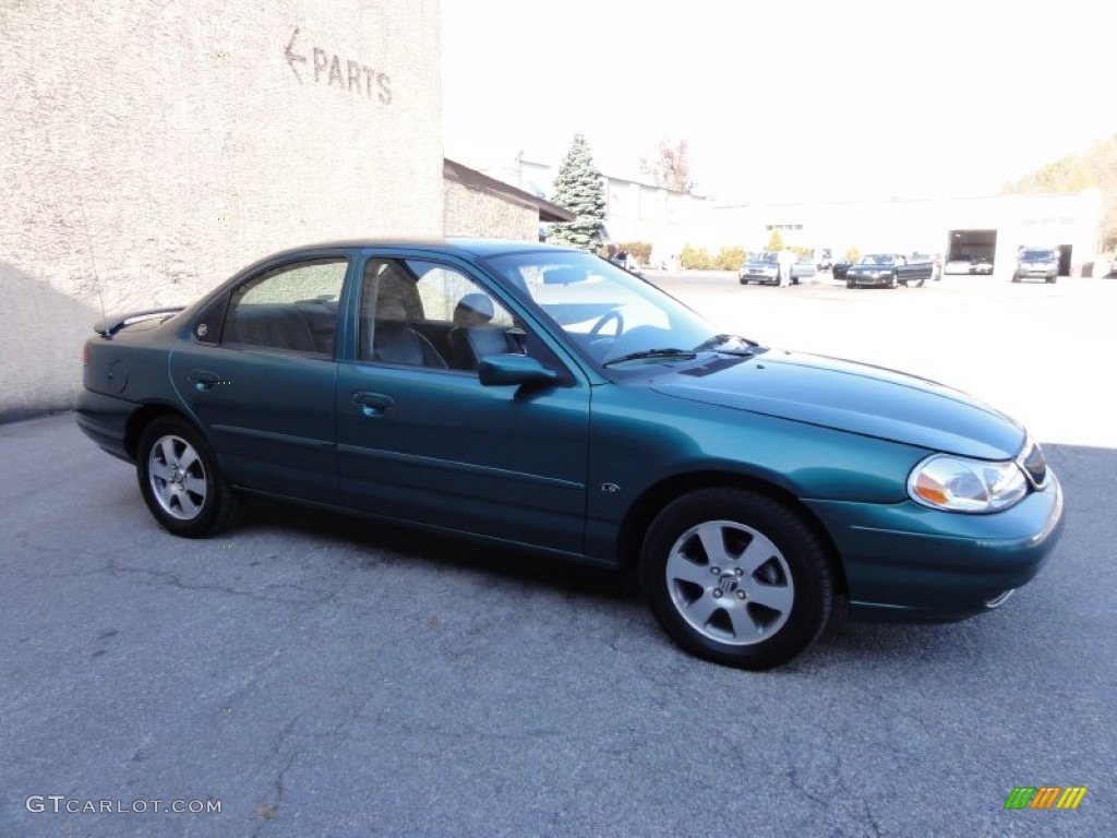 1998 Mystique LS - Dark Satin Green Metallic / Midnight Blue photo #6