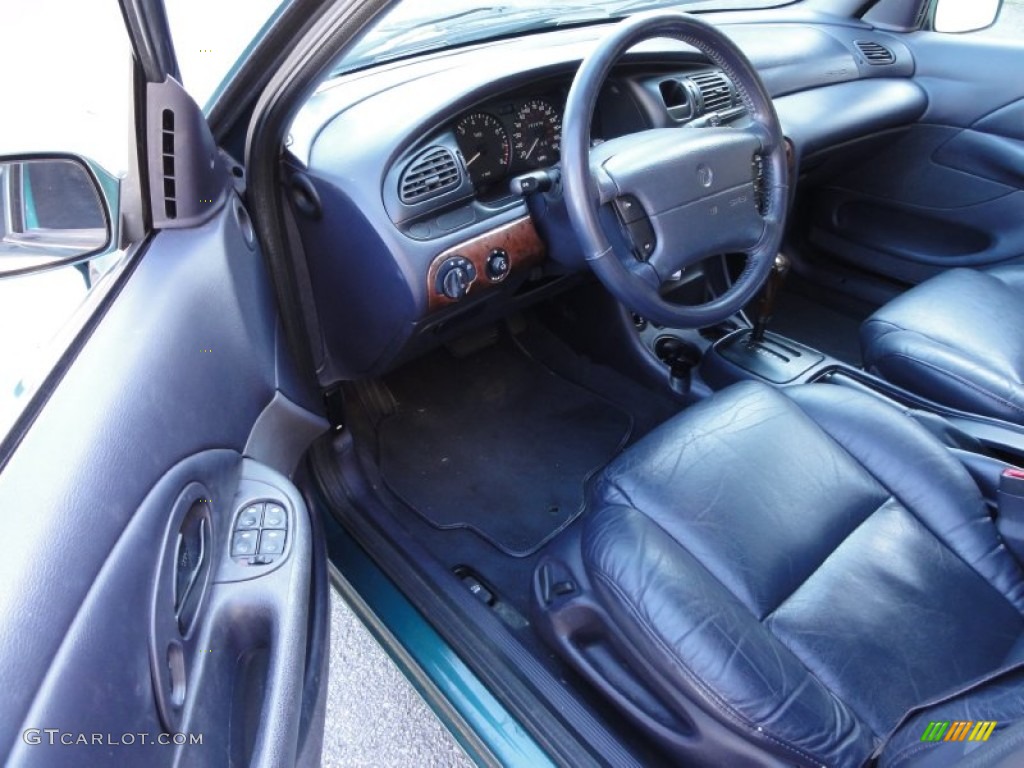 1998 Mystique LS - Dark Satin Green Metallic / Midnight Blue photo #13