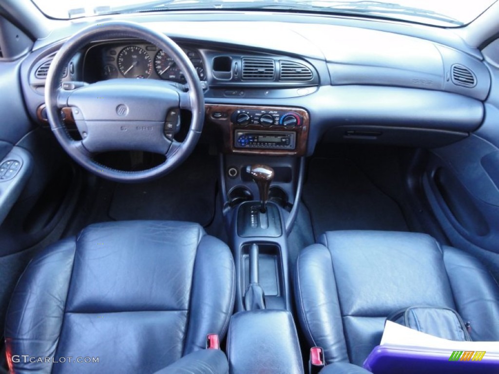 1998 Mystique LS - Dark Satin Green Metallic / Midnight Blue photo #26